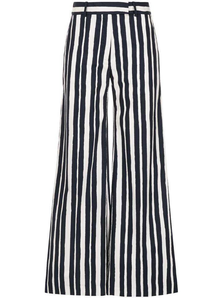 Martin Grant Striped Palazzo Trousers - Blue