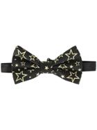 Dolce & Gabbana Jacquard Star Print Bow Tie - Black