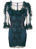 Christopher Kane - Floral Lace Dress - Women - Nylon/spandex/elastane - 42, Blue, Nylon/spandex/elastane
