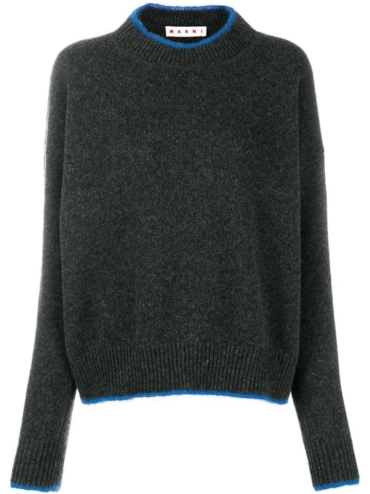 Marni Contrast Edge Jumper - Grey