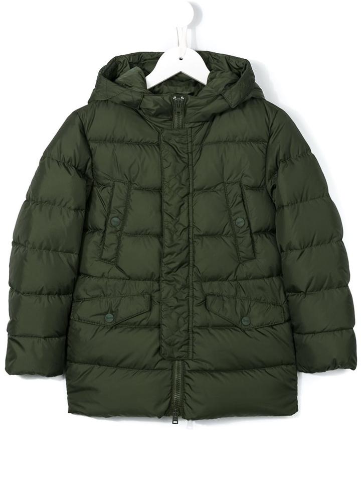 Herno Kids Hooded Down Coat, Boy's, Size: 10 Yrs, Green