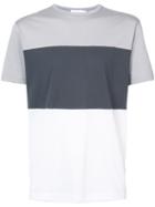 Sunspel Colour-block Fitted T-shirt - Grey