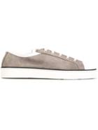Santoni Contrasting Toe Cap Sneakers, Women's, Size: 36, Grey, Suede/leather/rubber