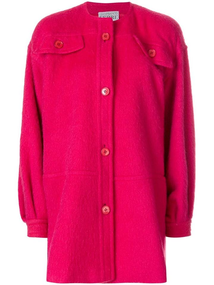 Gianfranco Ferré Pre-owned Collarless Shift Coat - Pink