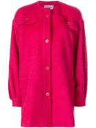 Gianfranco Ferré Pre-owned Collarless Shift Coat - Pink