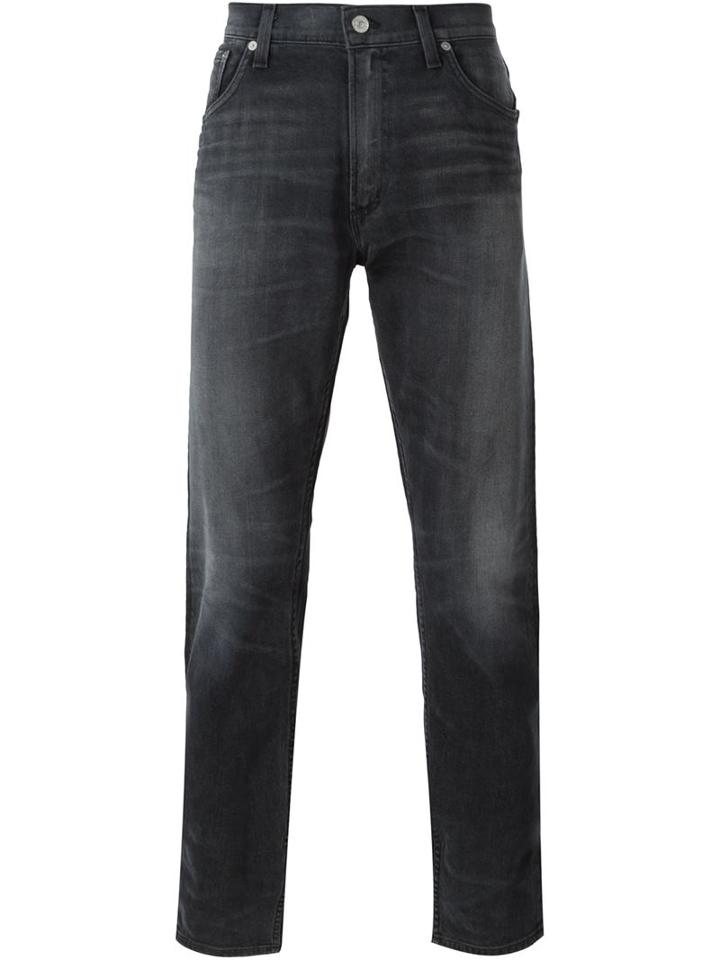 Citizens Of Humanity Straight Leg Jeans, Men's, Size: 34, Grey, Cotton/spandex/elastane