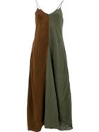 Song For The Mute Colour Block Maxi Dress - Brown