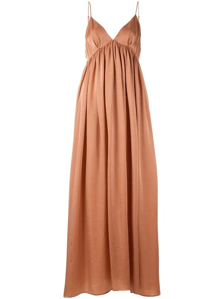 Uma Wang V-neck Flared Dress - Orange