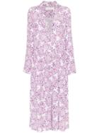 See By Chloé Floral Print Shirt Dress - Purple