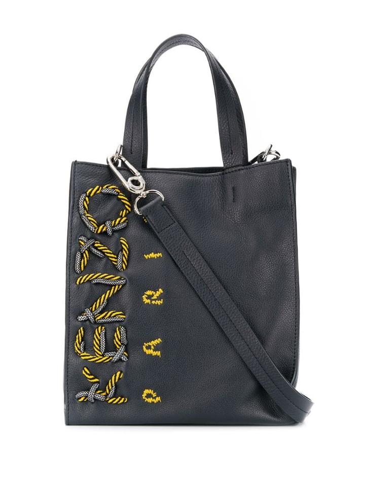 Kenzo Kontrast Embroidered Tote - Blue