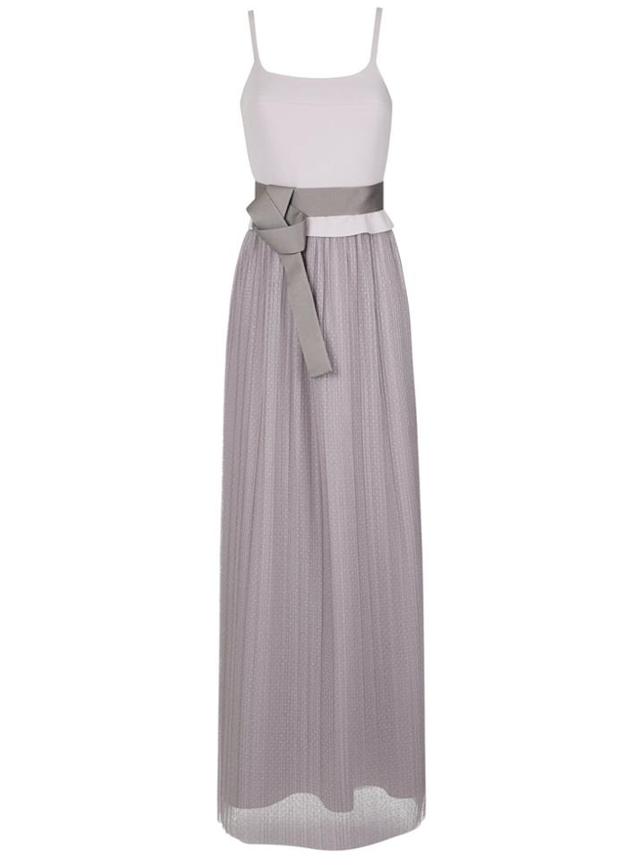 Gloria Coelho Pleated Maxi Gown - Grey