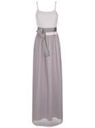 Gloria Coelho Pleated Maxi Gown - Grey