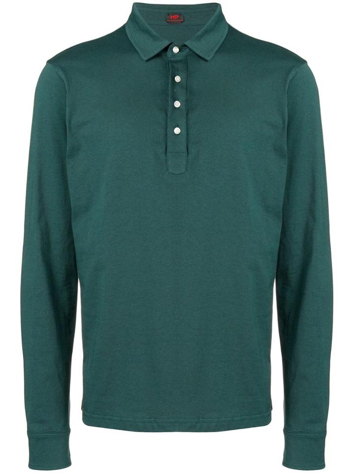 Mp Massimo Piombo Long Sleeve Polo Shirt - Green