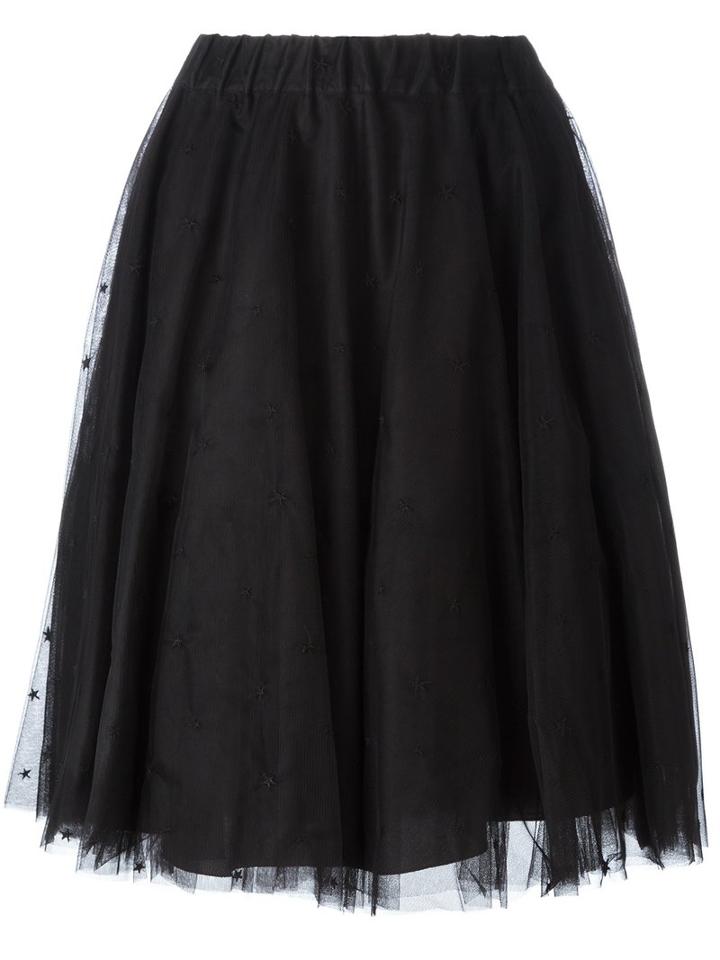 P.a.r.o.s.h. Tulle Layer Skirt, Women's, Size: Xs, Black, Polyamide/acetate/viscose/polyester