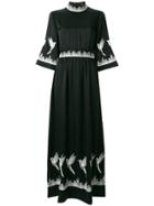 Vilshenko Bird Embellished Maxi Dress - Black