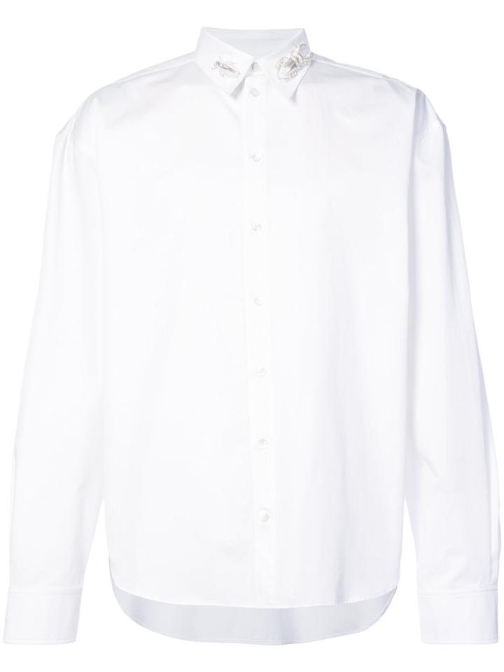 Y / Project Bug Appliqué Collar Shirt - White