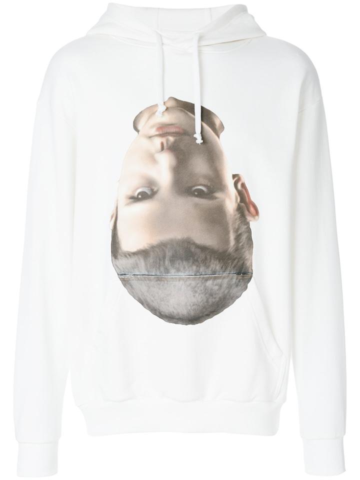 Ih Nom Uh Nit Head Print Hoodie - White