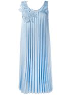 P.a.r.o.s.h. Pleated Dress, Women's, Size: Large, Blue, Polyester