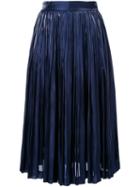 Le Ciel Bleu Contrast Pleated Skirt