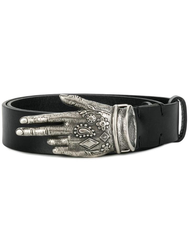Etro Hand Buckle Belt - Black