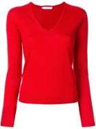 Cruciani Long-sleeve Fitted Sweater - Red