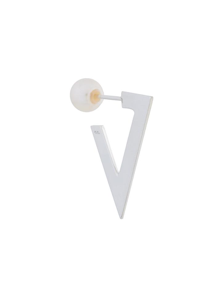 E.m. Triangle Pearly Earring - Metallic