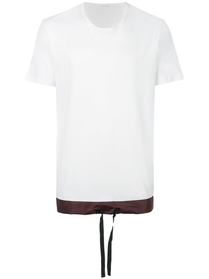 Low Brand Contrast Hem T-shirt - White