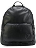 Giorgio Armani Logo Detail Backpack - Black