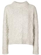 Beau Souci Cable-knit Jumper - Grey