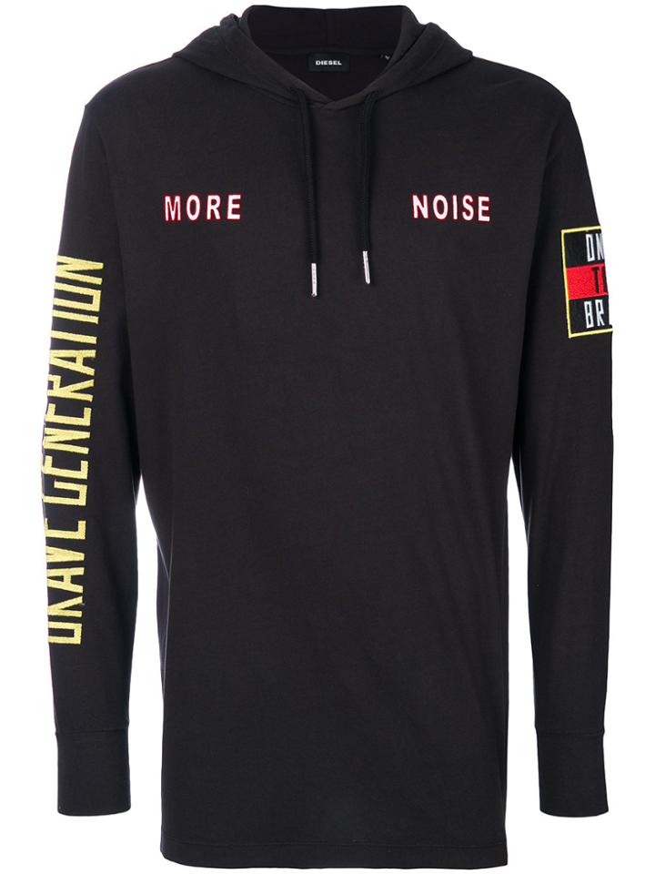 Diesel More Noise Hoodie - Black