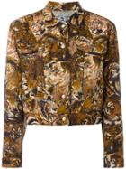 Kenzo Vintage Leopard Print Denim Jacket - Brown