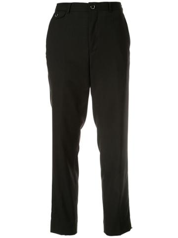 Education From Young Machines Piped Trim Tailored Trousers - Black