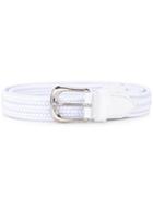 Woven Belt - Men - Rayon - 105, White, Rayon, Estnation