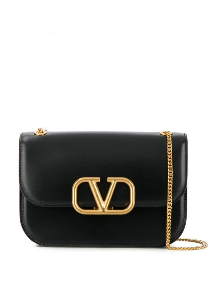 Valentino Valentino Garavani Vlogo Shoulder Bag - 0no Nero/rouge