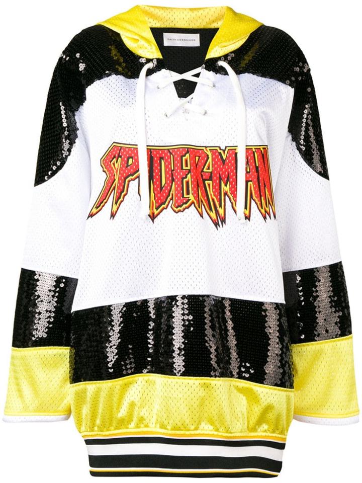 Faith Connexion Spiderman Hoodie - White