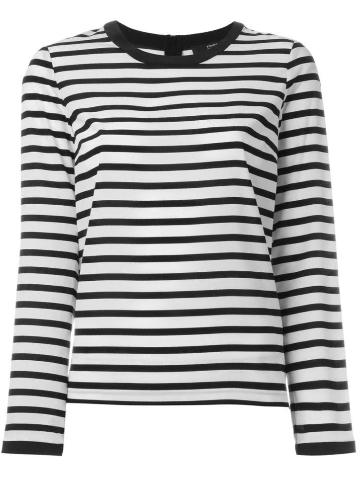 Steffen Schraut Striped Blouse, Women's, Size: 38, Black, Silk/spandex/elastane