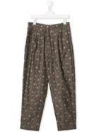 Caffe' D'orzo Teen Embroidered Summer Trousers - Brown