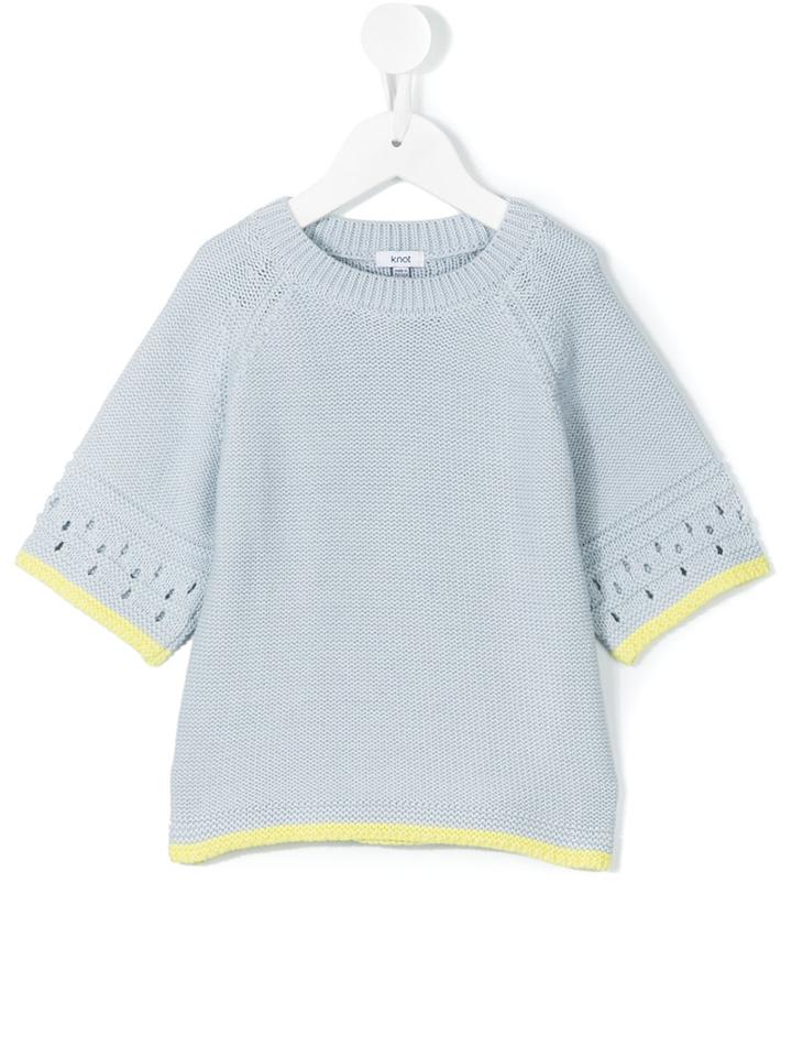 Knot - Contrast Trim Jumper - Kids - Cotton - 3 Yrs, Blue