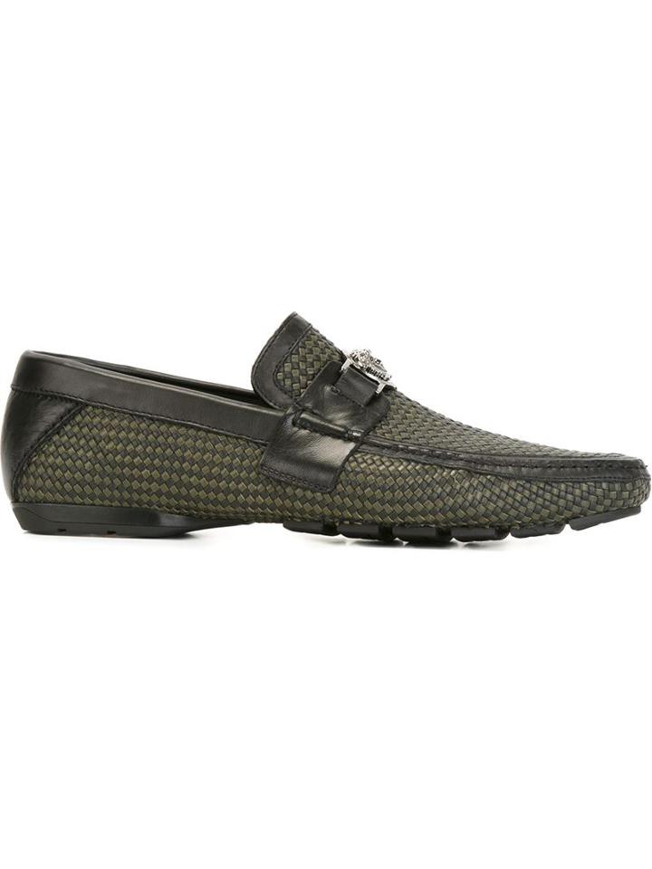 Versace Woven Loafers