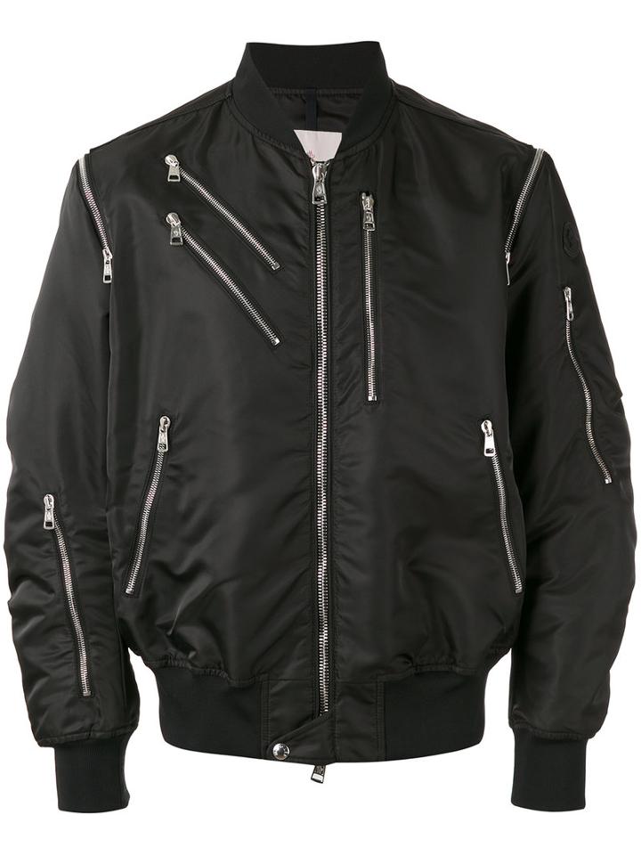 Moncler - Zip Detail Bomber Jacket - Men - Polyamide - 3, Black, Polyamide