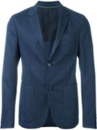 Z Zegna Two Button Blazer, Men's, Size: 48, Blue, Cotton/spandex/elastane/cupro/wool