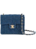 Chanel Vintage Quilted Denim Shoulder Bag - Blue