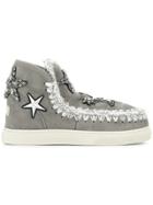Mou Star Embellished Boots - Grey