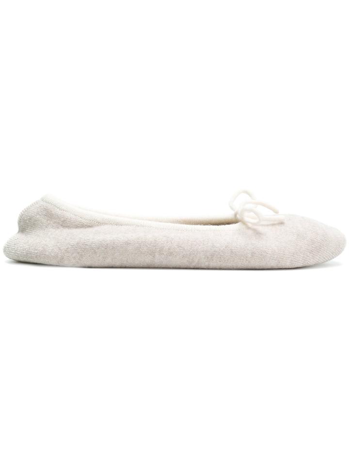 N.peal Contrast Trim Slippers - Nude & Neutrals