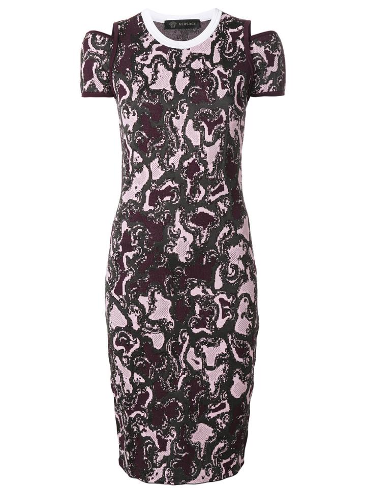 Versace Knit Printed Dress - Multicolour