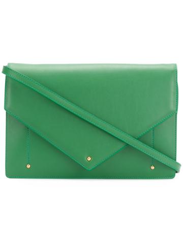 Sara Battaglia Plisse Clutch - Green