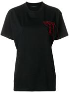 Rokh Embroidered Design T-shirt - Black