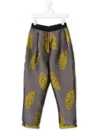 Caffe' D'orzo Paisley Print Trousers - Grey