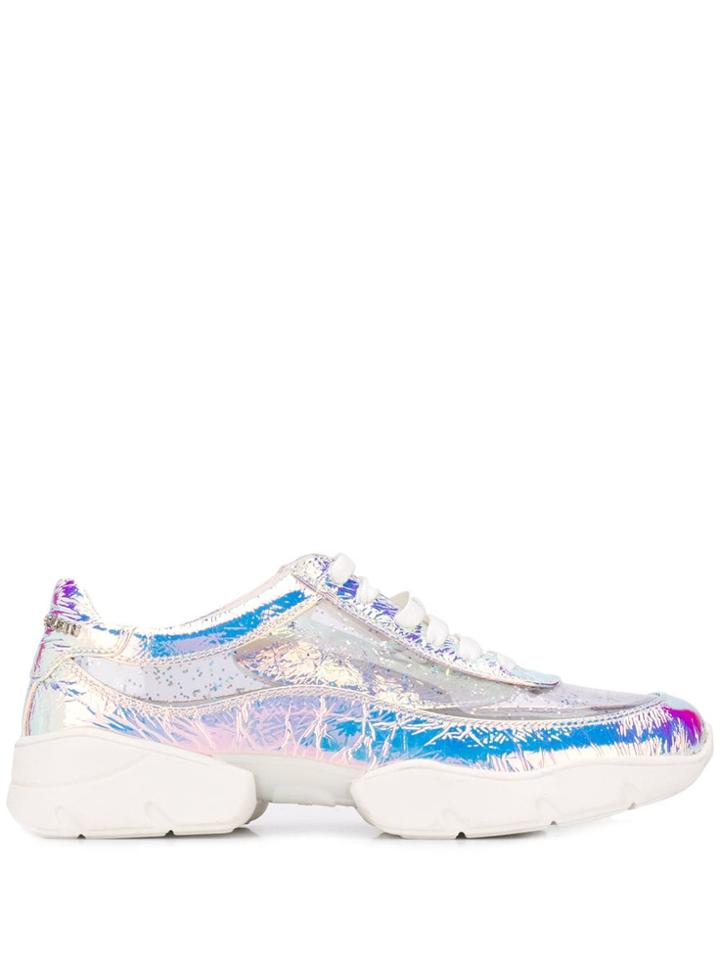 Philipp Plein Laminated Sneakers - Silver