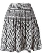 Cecilie Copenhagen Geometric Pattern Flared Skirt